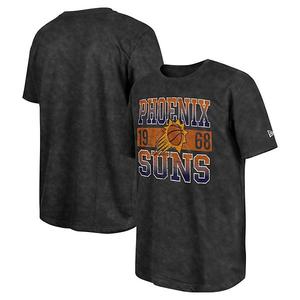 Мужская черная футболка phoenix suns oversized с эффектом enzyme washed New Era