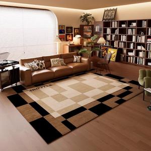 Dajiang Ковер 200х400 см для гостиной/спальни в винтажном стиле, американский, моющийся, итальянский велюр Misty - Soft Grid Crystal Cloud