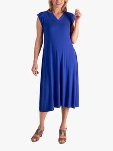 Джерси платье миди с V-образным вырезом chesca, Electric Blue