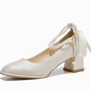 Массивные туфли на высокой шпильке Women's Medd, Ecru