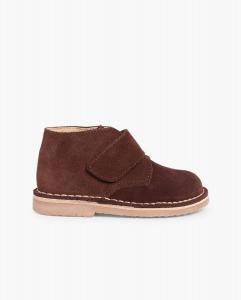 Сапоги для маленьких мальчиков Сапоги-сафари с клейкой лентой Pisamonas, коричневый