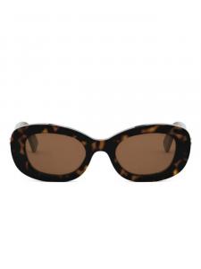 Солнцезащитные очки Bvlgari в геометрической оправе, коричневый