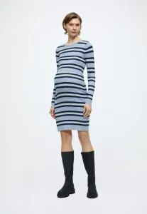 Платье mlesrin june с длинными рукавами, короткое, 2f, платье-сарафан. Mamalicious, Brunnera Blue Stripes:Blue And Birch