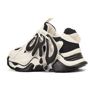 Кроссовки ORD Chunky Sneakers Unisex Low-top Black, бежевый/черный