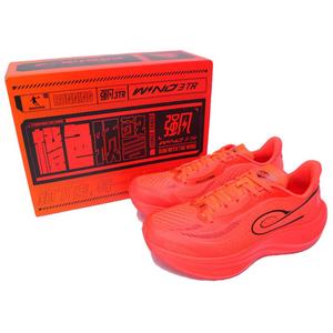 QIAODAN Кроссовки мужские Strong Wind 3TR с низким верхом, огненно-красные/черные