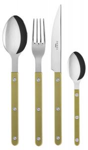 Набор столовых приборов Sabre Paris - 4-teilig, Bistrot Pearly, зеленый мох