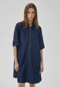 Mwmalo 181 короткое джинсовое платье на молнии My Essential Wardrobe, Dark Blue Un-Wash