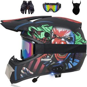 Шлем HCYPUNK Bluetooth для мотокросса, черный