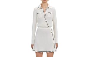 Self Portrait Футболка с длинным рукавом женская экрю