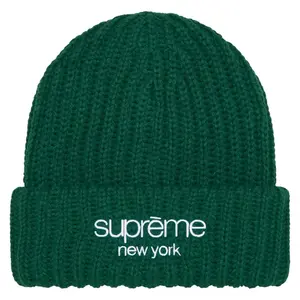 Supreme Классическая шапка с логотипом и рубчиком, Green