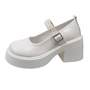 NX DOUGHNUT Туфли Мэри Джейн женские цвета экрю/черный