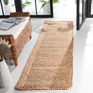 Ковер-дорожка SAFAVIEH, 69 x 244 см, Natural Fiber Collection, Natural, ручное ткачество, кантри-бахрома, джут, идеально для помещений с высокой проходимостью в гостиной, спальне (NF824A)