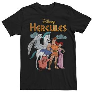 Классическая винтажная мужская футболка Disney's Hercules Group Shot Licensed Character, черный