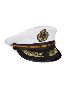 Relaxdays Шляпа 2x Kapitänsmütze in Weiß/ Schwarz