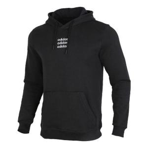 Толстовка adidas neo M C+ HDY logo Printing Casual Pullover Black, черный
