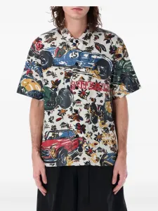 Рубашка с принтом Sacai, белый