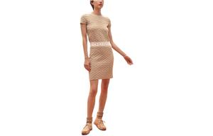 Повседневная короткая юбка женская экрю HERMES