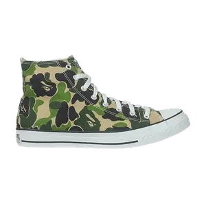 Кроссовки BAPE Bapesta High 'ABC Camo - Green', зеленый