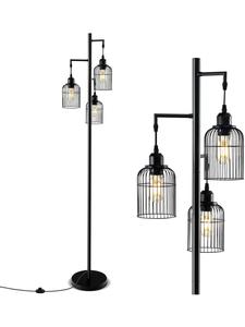 COSTWAY Современный напольный светильник 169 см, черный