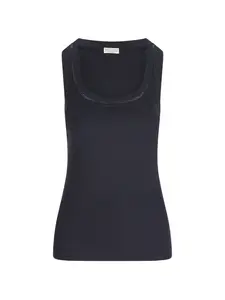 Майка в рубчик Brunello Cucinelli, синий