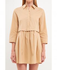 Женское мини-платье-рубашка English Factory