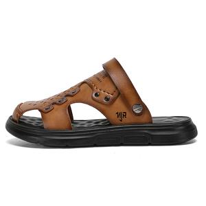 NANJIREN Пляжные сандалии мужские желто-черно-серые, цвет Yellow