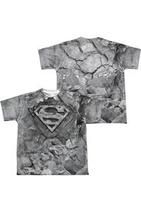 Футболка с коротким рукавом для детей Superman Rock & Rumble (принт спереди и сзади) Gildan, белый