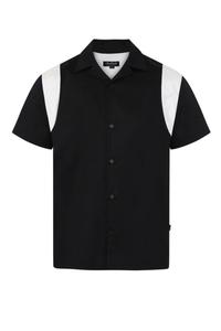 Рубашка с короткими рукавами Chet Rock Guitar Head Bowling Shirt Black, черный