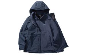 JACK WOLFSKIN Непромокаемая ветровка унисекс 3 в 1, Midnight Dark Blue/C0412