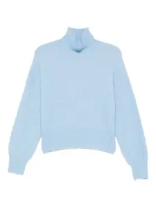 Свободный свитер с высоким воротом SAMSOE SAMSOE, синий
