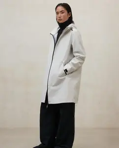 Женское пальто с капюшоном и двусторонней молнией Ecoalf, бежевый