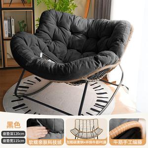 Quanpinwu Кресло-качалка lazy из ротанга pe, черное, стандартная модель