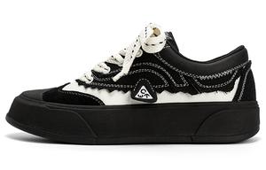 Кроссовки для скейтбординга Low Top Женские Q.VONTON, Белый Черный