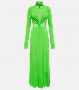 Платье миди из джерси с вырезом Victoria Beckham, Apple Green