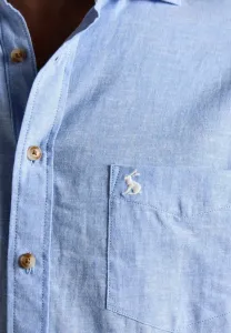 Рубашка с длинным рукавом стандартного кроя из смешанной ткани Joules, Light Blue
