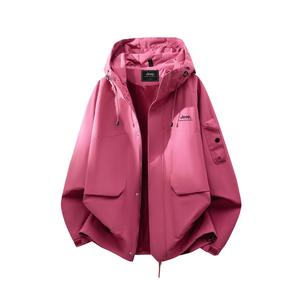 Куртки унисекс с капюшоном, утепленные, прочие Jeep, strawberry красный (single windbreaker jacket)