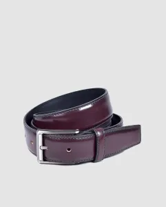 Гладкий блестящий ремень шириной 32 мм Miguel Bellido, красный