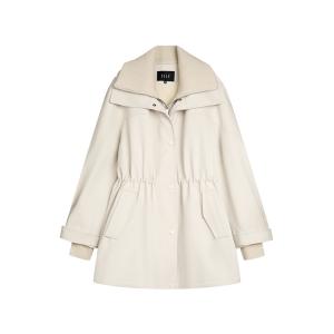 Парка с лацканами утепленная женская ELLE, экрю