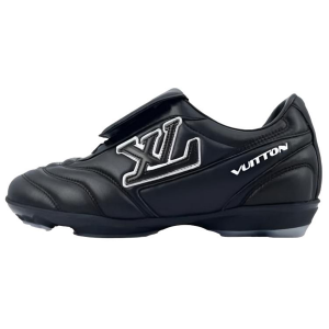 LOUIS VUITTON Мужская коллекция Footprint Весна-Лето 2025, низкие повседневные кроссовки для футбола, черные