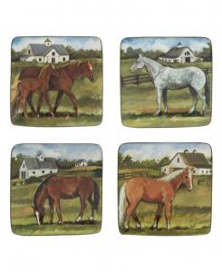 Набор из 4 тарелок для канапе York Stables, 15 см Certified International, No Color