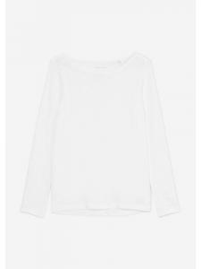 Marc O'Polo Белая футболка с длинными рукавами, стандартного кроя