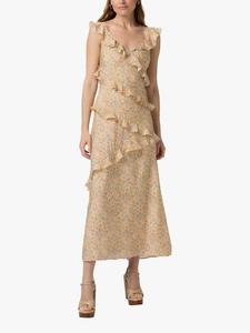 Calabasas платье миди без рукавов с рюшами и цветочным принтом PAIGE, Multi