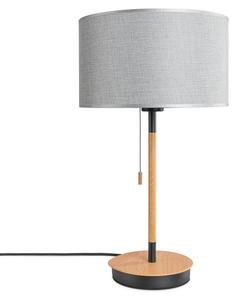 Настольная лампа Paco Home Eko Tl Canvas, темно-серый - серый - серый металлик