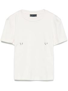 Футболка с пирсингом Mugler, белый