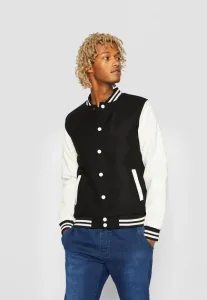 Бомбер oldschool college Urban Classics, Black/White