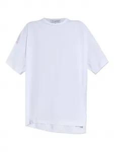 Футболка из органического хлопка с разрезами по бокам MUNTHE, белый