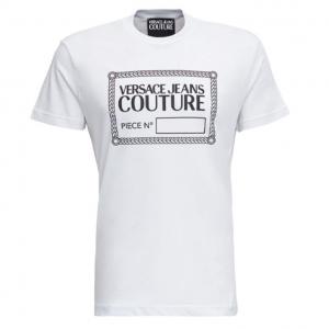 Футболка из хлопка с логотипом VERSACE JEANS COUTURE, белый