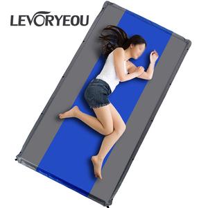 Levoryeou автоматический надувной влагостойкий коврик для палатки, коврик для одного офиса, общежития, обеденный перерыв, портативный матрас синего и серого цвета
