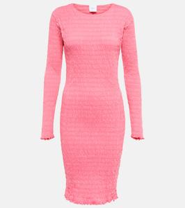 Мини-платье из хлопкового джерси со сборками Patou, Begonia Pink