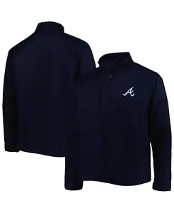 Мужская темно-синяя куртка Atlanta Braves Journey Tri-Blend Full-Zip Dunbrooke